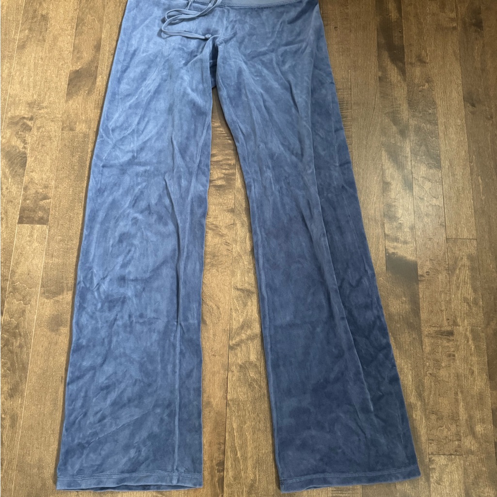Juicy Couture Vintage Nwt Blue Velour Track Pants